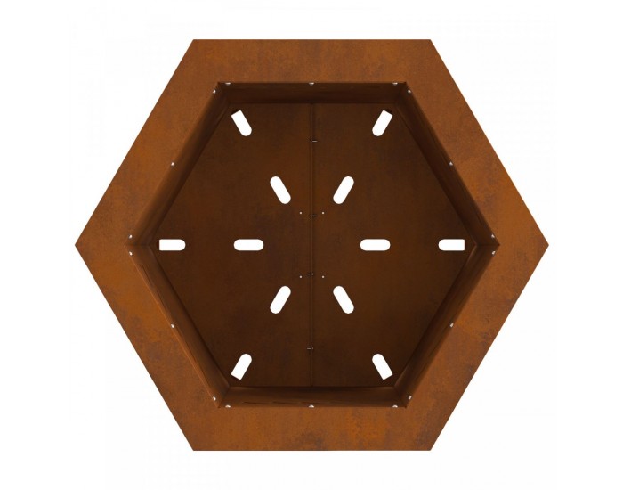 Sonata H Бездимно Огнище Шестоъгълно 48x48x51 см От Корутирана Стомана