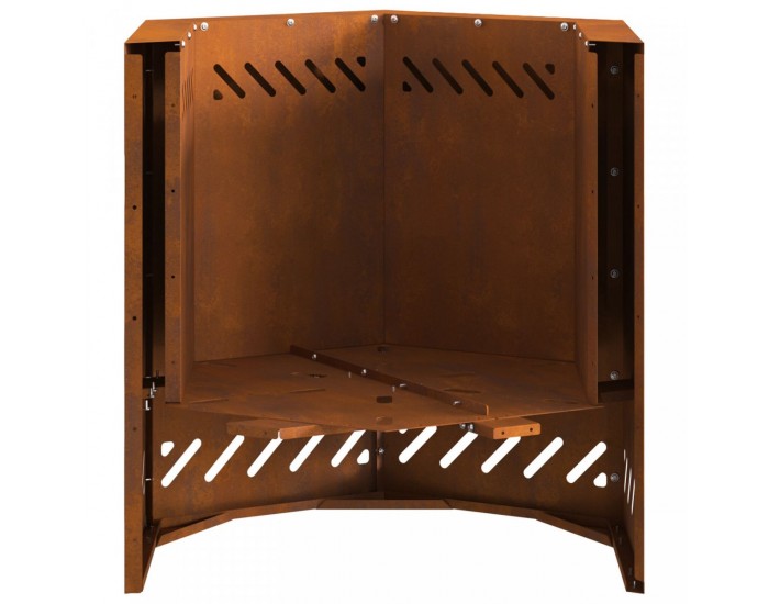 Sonata H Бездимно Огнище Шестоъгълно 48x48x51 см От Корутирана Стомана