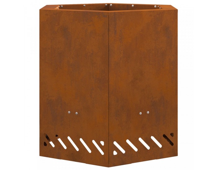 Sonata H Бездимно Огнище Шестоъгълно 48x48x51 см От Корутирана Стомана