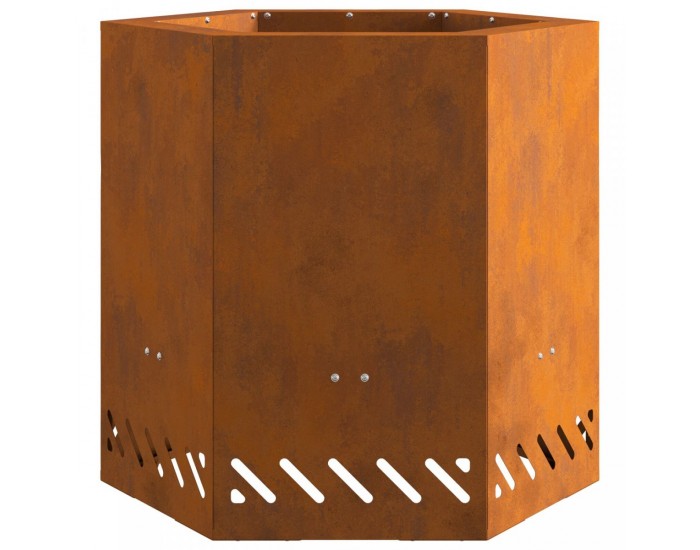 Sonata H Бездимно Огнище Шестоъгълно 48x48x51 см От Корутирана Стомана