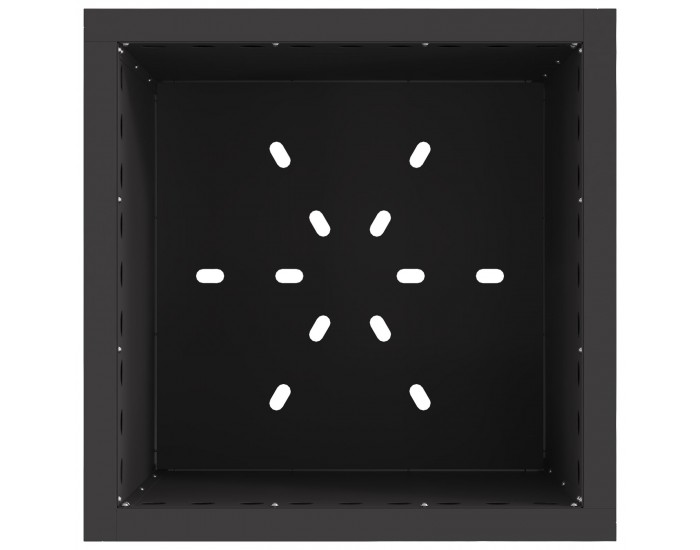 Sonata H Бездимна Огнища Квадратна Черна 48x48x50 см Стомана