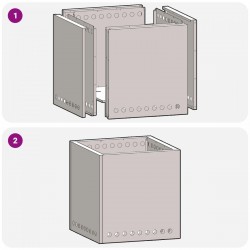 Sonata H Бездимна огнище Квадратна 48x48x50 см Облагана стомана - Pentru șeminee, coșuri de fum și sobe pe lemne