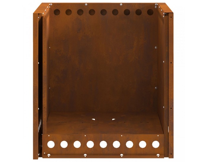 Sonata H Бездимна огнище Квадратна 48x48x50 см Облагана стомана