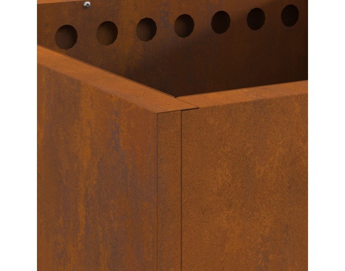 Sonata H Бездимна огнище Квадратна 48x48x50 см Облагана стомана