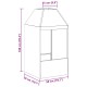 Sonata H Черно Огнище 50x50x100 см от Стомана