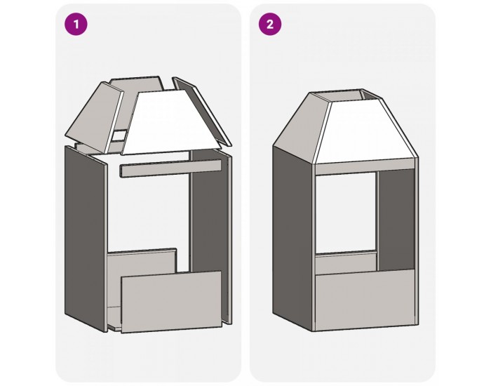 Sonata H Черно Огнище 50x50x100 см от Стомана