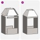 Sonata H Черно Огнище 50x50x100 см от Стомана