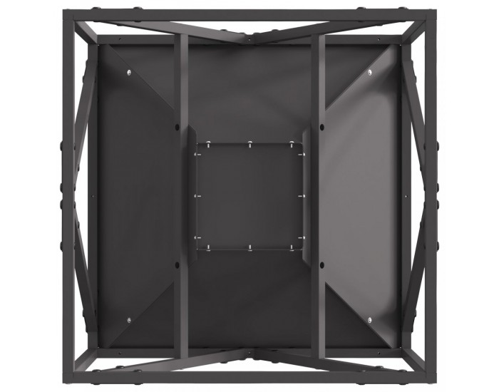 Sonata H Огнище Квадратно Черно 50x50x35 см Стомана