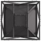 Sonata H Огнище Квадратно Черно 50x50x35 см Стомана