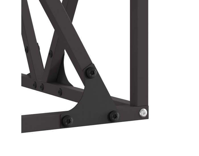 Sonata H Огнище Квадратно Черно 50x50x35 см Стомана