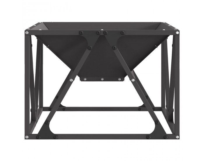 Sonata H Огнище Квадратно Черно 50x50x35 см Стомана