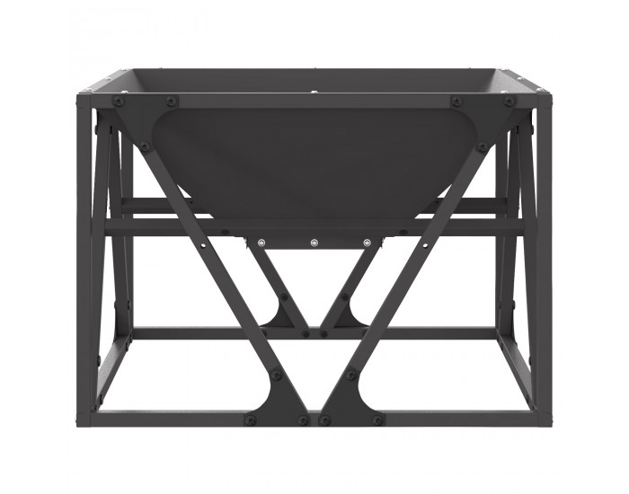 Sonata H Огнище Квадратно Черно 50x50x35 см Стомана
