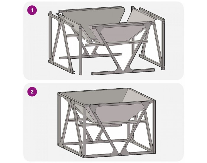 Sonata H Огнище Квадратно 50x50x35 см от Обветрена Стомана
