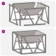 Sonata H Огнище Квадратно 50x50x35 см от Обветрена Стомана