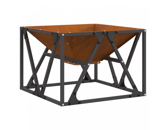 Sonata H Огнище Квадратно 50x50x35 см от Обветрена Стомана