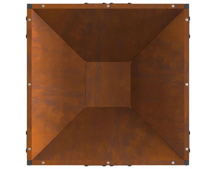 Sonata H Огнище Квадратно 50x50x35 см от Обветрена Стомана