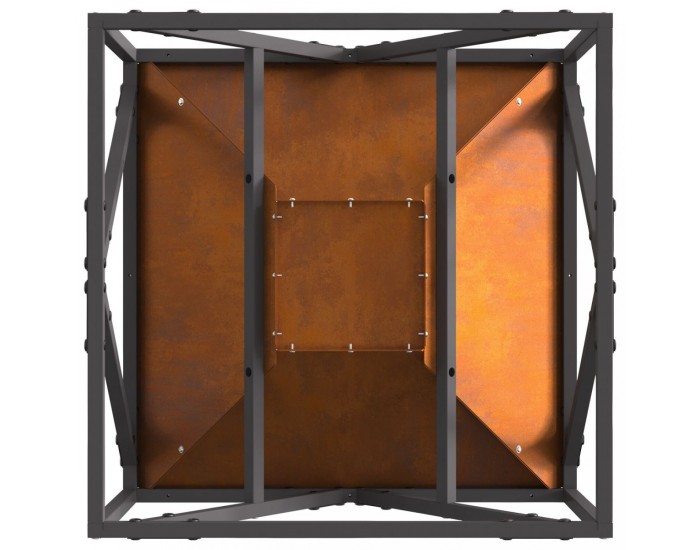 Sonata H Огнище Квадратно 50x50x35 см от Обветрена Стомана