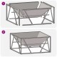 Sonata H Огнище Квадратно Черно 80x80x40 см Стомана