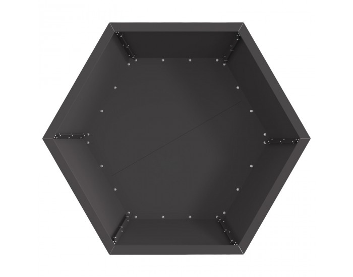 Sonata H Огнище Хексагонално Черно 75x75x28 см Стомана