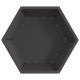 Sonata H Огнище Хексагонално Черно 75x75x28 см Стомана