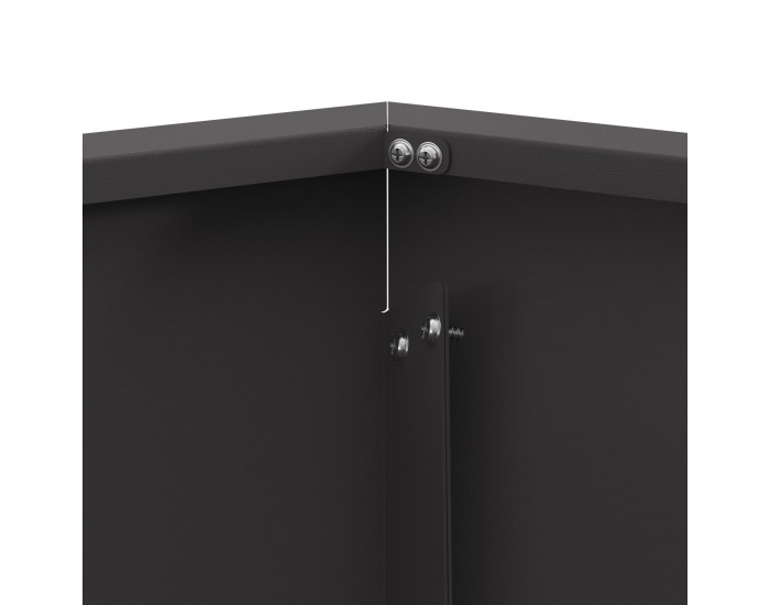 Sonata H Огнище Хексагонално Черно 75x75x28 см Стомана