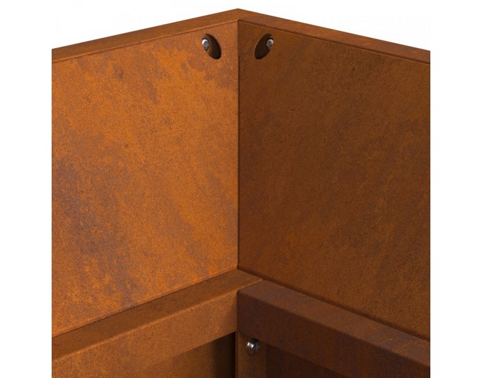 Sonata H Огнище с място за дърва 160x45x35 см от Weathering Steel