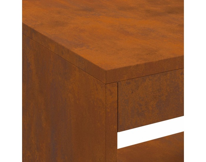 Sonata H Огнище с място за дърва 160x45x35 см от Weathering Steel