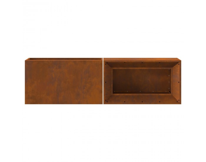 Sonata H Огнище с място за дърва 160x45x35 см от Weathering Steel