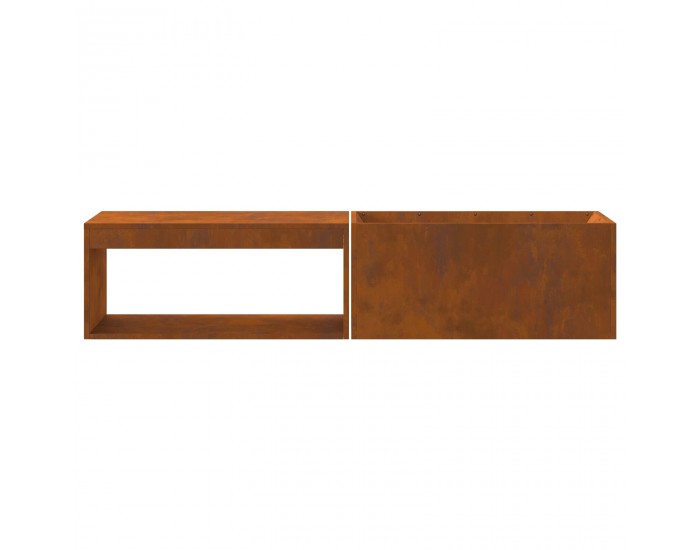 Sonata H Огнище с място за дърва 160x45x35 см от Weathering Steel