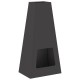 Sonata H Огнище Черно 50x35x100 см Стомана
