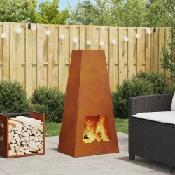Sonata H Огнище 50x35x100 см от Weathering Steel - Pentru șeminee, coșuri de fum și sobe pe lemne