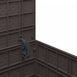Sonata H Сандък за съхранение в градината Кафяв 55x53x57 см PP - Construcții de exterior