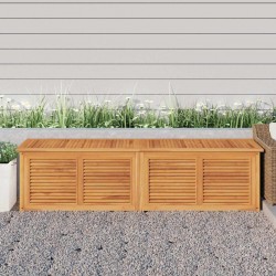 Sonata H Градинска кутия за съхранение с чанта, 200x50x55 см, тик масив - Construcții de exterior