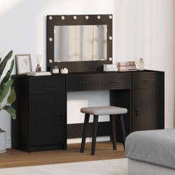 Sonata H Черен комплект тоалетка с LED светлина, 3 части - Măsuțe de toaletă și oglinzi