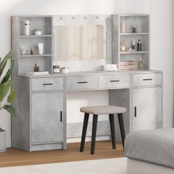 Sonata H 3 частен комплект маса за грим Конкретно сиво инженерна дървесина - Dormitor