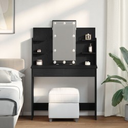 Sonata H Тоалетна маса с LED светлини Черен дъб 96x40x142 см - Măsuțe de toaletă și oglinzi