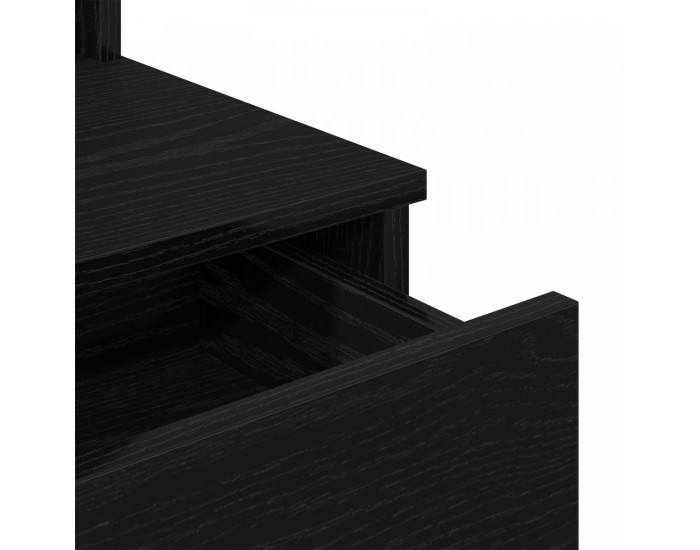 Sonata H Тоалетна маса с LED светлини Черен дъб 96x40x142 см
