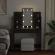 Sonata H Тоалетна маса с LED светлини Черен дъб 96x40x142 см