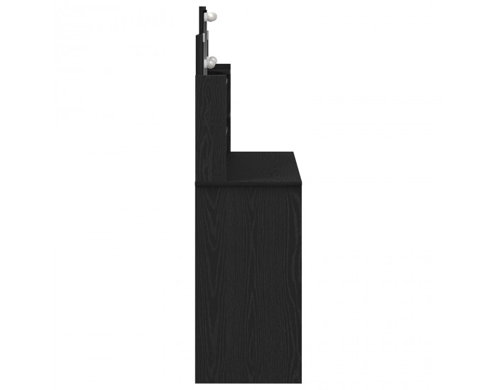 Sonata H Тоалетна маса с LED светлини Черен дъб 96x40x142 см