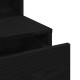 Sonata H Тоалетка с Огледало и LED Светлини Черен Дъб Инженерна Дървесина