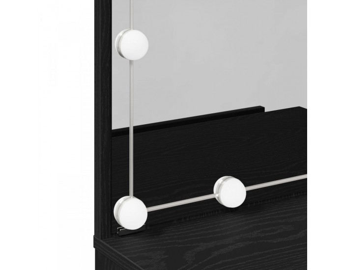 Sonata H LED Тоалетна маса в Черен дъб, 60x40x140 см, Изработена от Инженерна дървесина