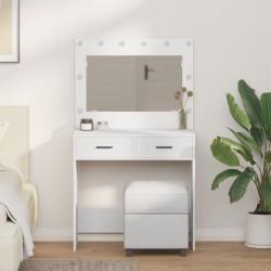 Sonata H Тоалетка с LED осветление - Бяла, 78.5 x 41 x 135 см - Măsuțe de toaletă și oglinzi