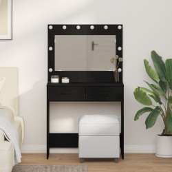 Sonata H Тоалетка с LED светлина, Черен дъб, 78,5x41x135 см - Măsuțe de toaletă și oglinzi