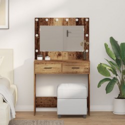 Sonata H Тоалетка с LED светлини Стара дървесина 78,5x41x135 см - Măsuțe de toaletă și oglinzi
