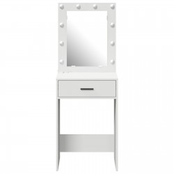 Sonata H Тоалетна маса  с LED светлини Бяла 50x41x135 см - Măsuțe de toaletă și oglinzi