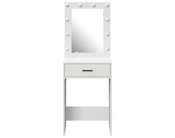 Sonata H Тоалетна маса  с LED светлини Бяла 50x41x135 см