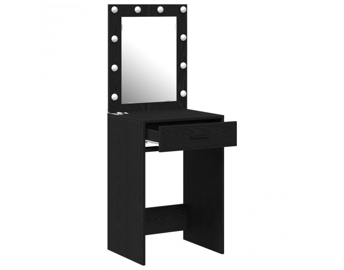 Sonata H Тоалетна маса  с LED светлини Черен дъб 50x41x135 см