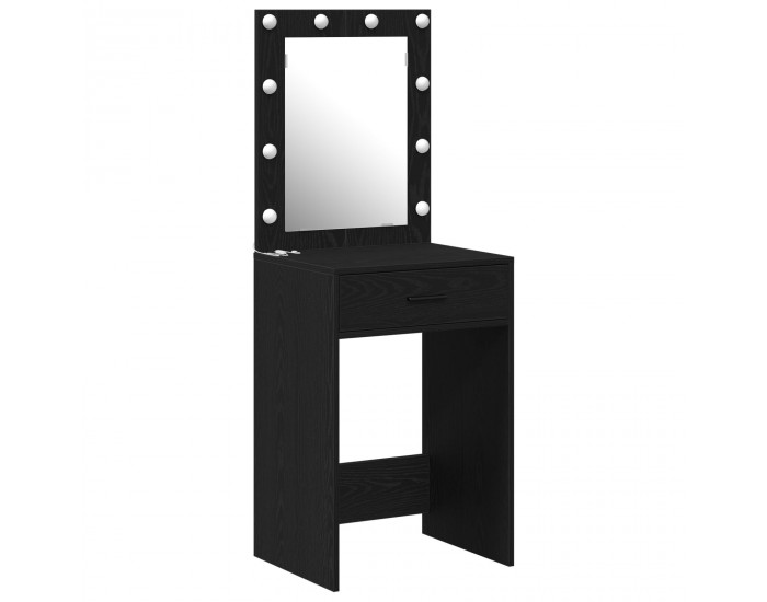 Sonata H Тоалетна маса  с LED светлини Черен дъб 50x41x135 см