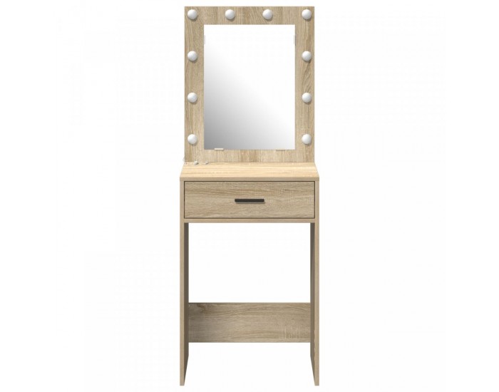 Sonata H Тоалетна маса  с LED лампи Соряна дъбова дървесина 50x41x135 см