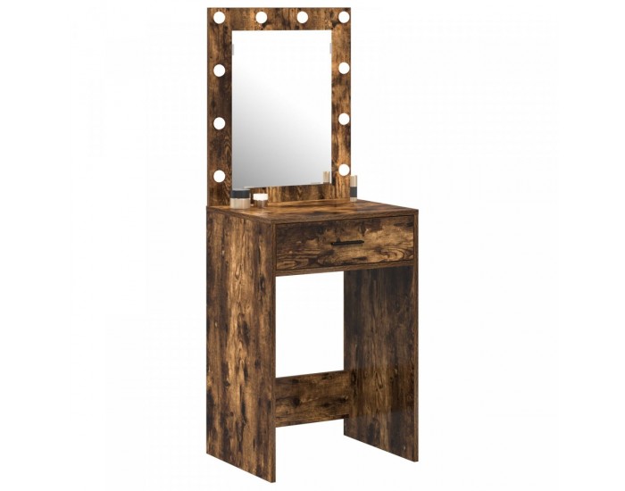 Sonata H Dressing Table с LED светлини Опушен дъб 50x41x135 см
